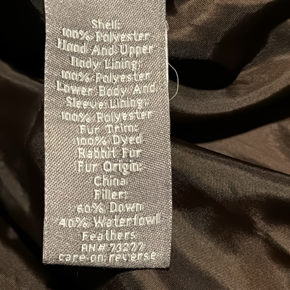 Apt 9 down-filled brown puffer coat w/removeable fur-lined hood (L) EUC! - Picture 6 of 13